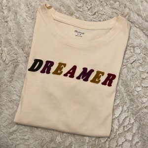 Madewell tee size M with velvet letters